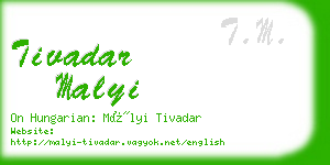 tivadar malyi business card